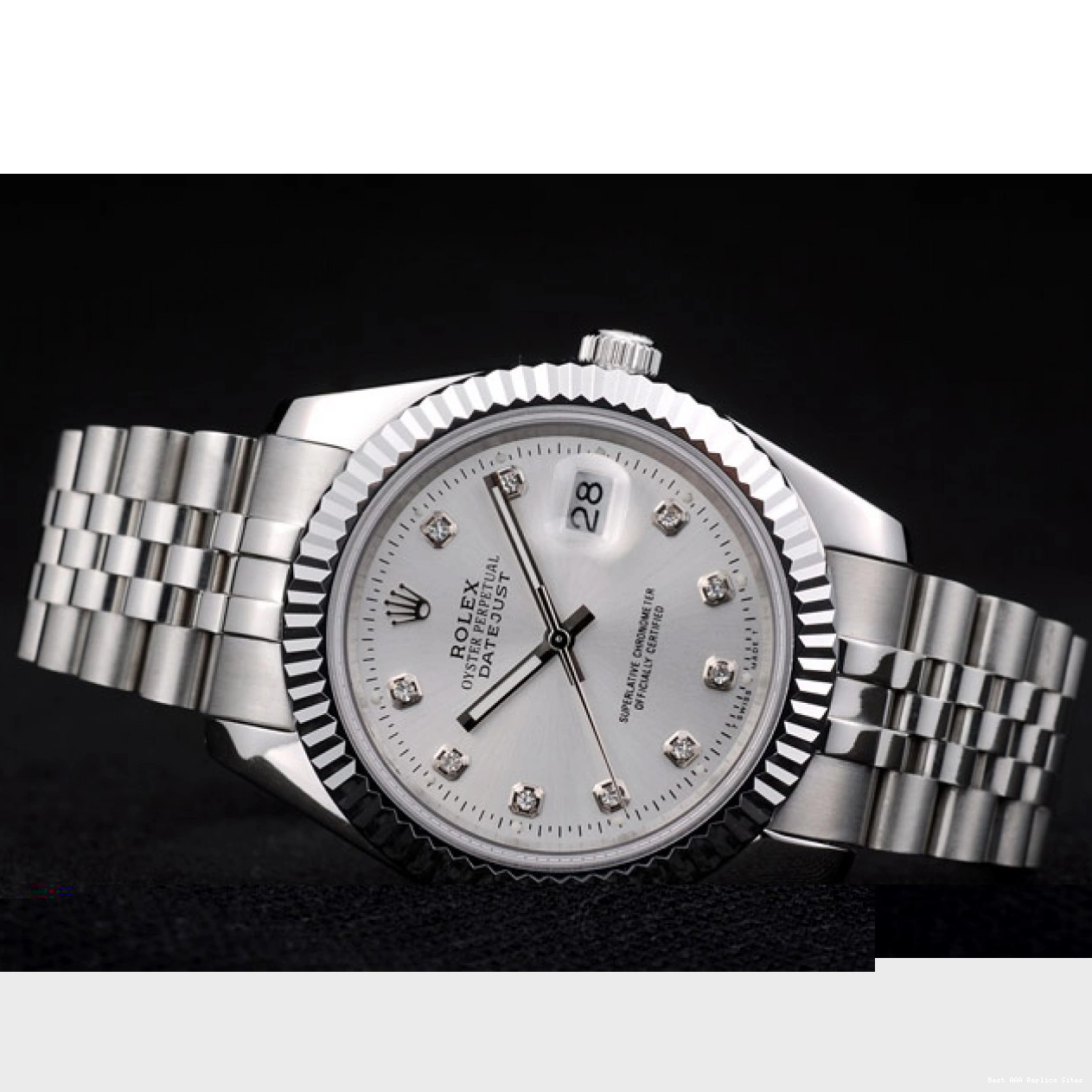 Good Copy Rolex Watches Ribbed 41996 Rolex Silver Dial Steel Swiss DateJust Stainless Bezel 0804